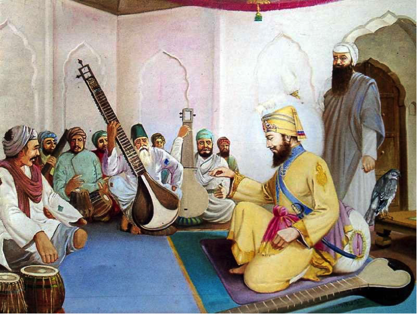 Guru Gobind Singh surrounded by a diverse community.